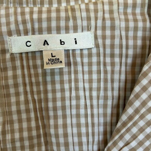 CAbi Ginger Snap Gingham Check Print Button Blazer Large - Picture 3 of 13